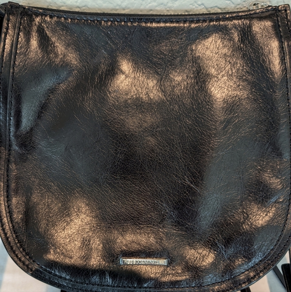 Rebecca Minkoff Mini Vanity black leather saddle crossbody bag - Picture 2 of 6